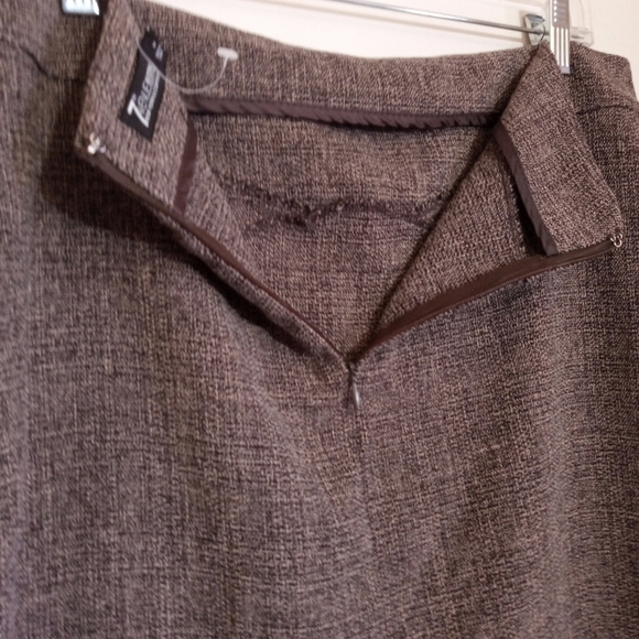 NY&CO 7th Ave Suiting Collection brown/tan lightweight tweed skirt - Picture 7 of 9